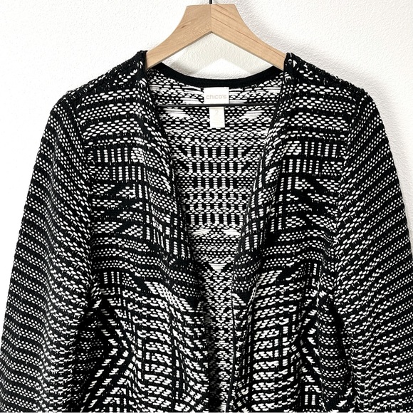 Chico’s Graphic Jacquard Harper Sweater-Coat - Picture 5 of 8